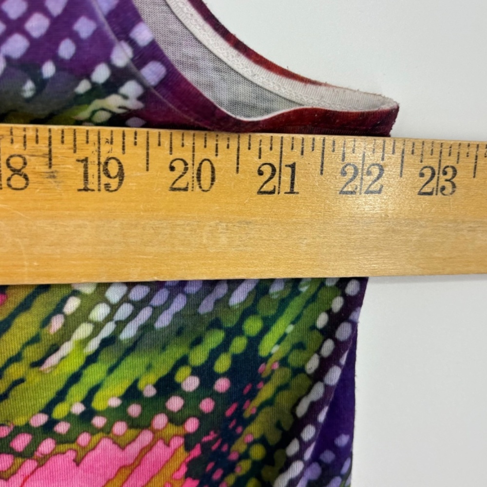 Lane Bryant Womens 18 20 Printed Tank Top V-Neck Multi Color Geometric Polyester - Picture 7 of 8